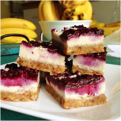 Raw Berry Cheesecake Bars